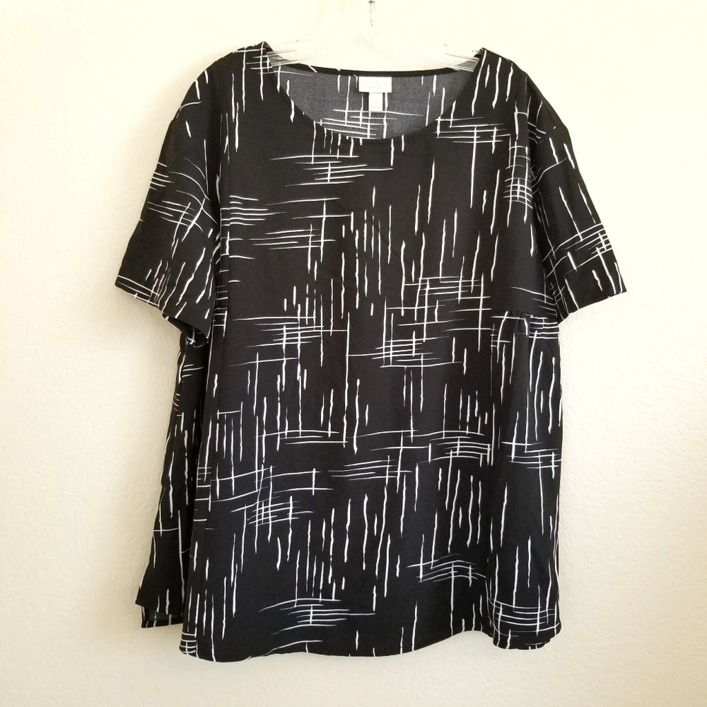 Isabel Maternity by Ingrid & Isabel Black and White Patterned Maternity Blouse
